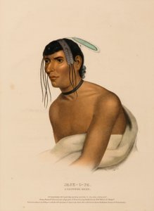JACK-O-PA. A CHIPPEWA CHIEF, fra History of the Indian Tribes of North America. af Charles Bird King