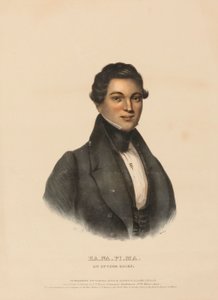 KA-NA-PI-MA, EN OTTAWA-HØFDE, fra History of the Indian the Indian Tribes of North America af Charles Bird King