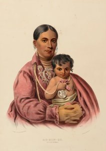 MO-HON-GO. OSAGE WOMAN, fra Historien om indianerstammerne i Nordamerika af Charles Bird King