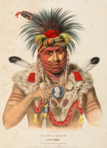 NE-SOU-A-QUOIT. A FOX CHIEF, fra History of the Indian Tribes of North America. af Charles Bird King