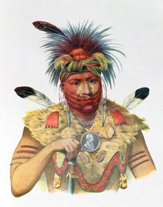 Ne-Sou-A-Quoit, en Fox Chief, illustration fra 