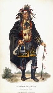 Okee-Makee-Quid, A Chippeway Chief, 1854dani af Charles Bird King