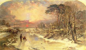Vinterscene ved Themsen, 1846