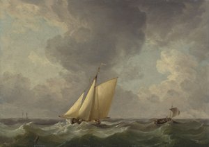 En skærer i en stærk brise af Charles Brooking