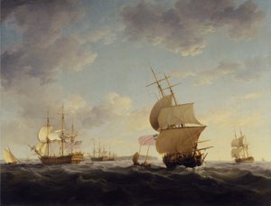 Forsendelse i den engelske kanal af Charles Brooking