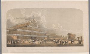 Se på Crystal Palace Tværarm (eksternt billede) af industripaladset, fra Prince of Wales Gate (titel på objekt)