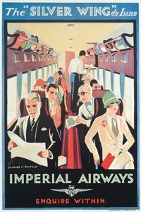 Plakat reklame for Imperial Airways (farvelitografi) af Charles C. Dickson