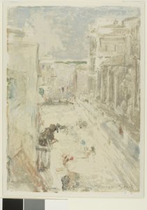 Gade i Sevilla af Charles Edward Conder