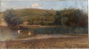 Yarra, Heidelberg af Charles Edward Conder