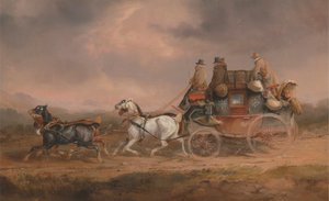 Mail Coaches on the Road: Louth-London Royal Mail skrider frem med fart