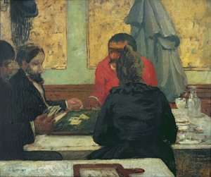 Kortspillere, 1883 (olie på kort)