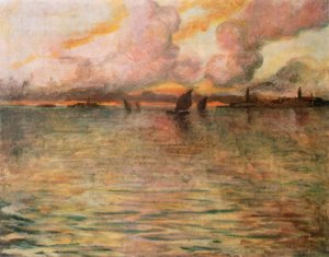 Havlandskab med fjern udsigt over Venedig, 1896