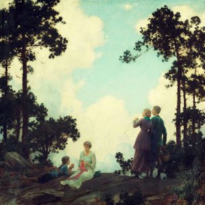 Under Pines af Charles Courtney Curran