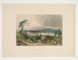 Udsigt over Meredith, New Hampshire, illustration til Nathaniel Parker Willis