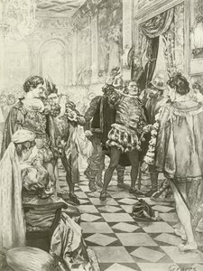 Rigoletto, 1. akt scene i (dybtryk) af Charles D. Graves