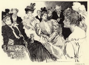 En te i en tegnestue af Charles Dana Gibson