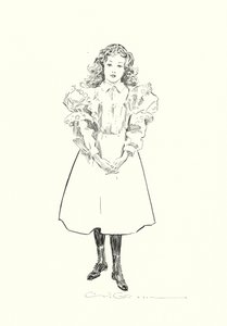 En lille amerikansk pige (litografi) af Charles Dana Gibson