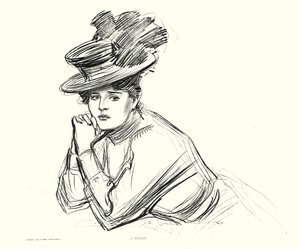 En undersøgelse (litografi) af Charles Dana Gibson