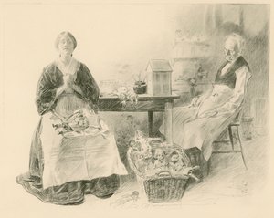 Caleb Plummer og hans datter af Charles Dana Gibson