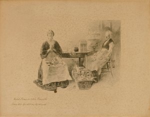 Caleb Plummer og hans datter, fra "Fårekyllingen på ildstedet" af Charles Dana Gibson