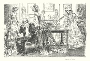 Besøgende juleaften (litografi) af Charles Dana Gibson