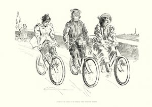 Gullem motionerer udendørs efter råd fra sin læge (litografi) af Charles Dana Gibson
