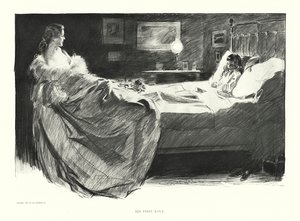 Hans første kærlighed (litografi) af Charles Dana Gibson
