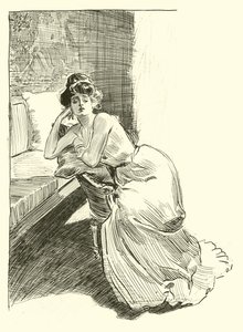 Illustration til Den sociale stige af Charles Dana Gibson