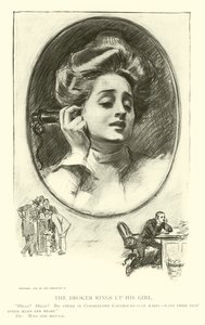 Illustration til Den sociale stige af Charles Dana Gibson