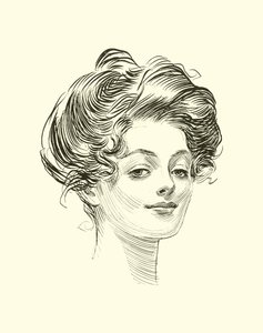 Illustration til Den sociale stige af Charles Dana Gibson