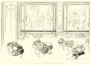 Illustration til Den sociale stige af Charles Dana Gibson