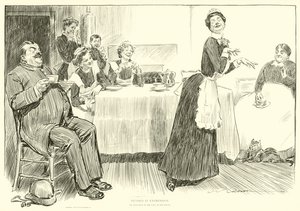 Illustration til Den sociale stige af Charles Dana Gibson
