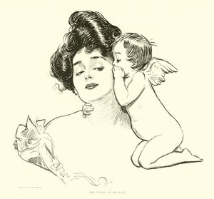 Illustration til Den sociale stige af Charles Dana Gibson