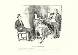 Ingen gratis stipendier (litho) af Charles Dana Gibson