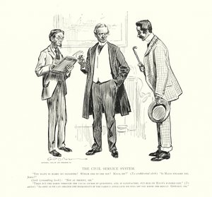 Det offentlige tjenestemandssystem (litho) af Charles Dana Gibson