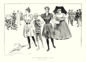 Den overbebyrdede amerikanske far (litho) af Charles Dana Gibson
