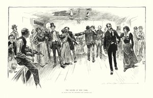 Salonerne i New York (litografi) af Charles Dana Gibson