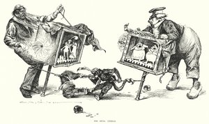 De rivaliserende operaer (litho) af Charles Dana Gibson