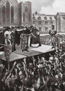 Edward I taler til sine undersåtter af Charles Daniel Ward