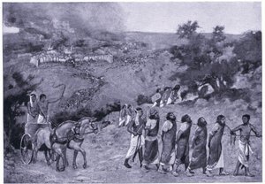 Egyptisk lejr på Oliebjerget, ca. 1920 (litho)