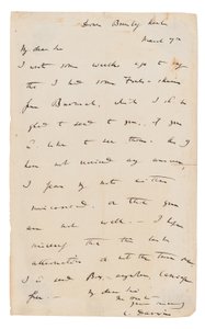 Autograf brev underskrevet af Charles Darwin