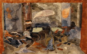 Grevinde Gerschutz Lulus død (wc på papir) af Charles Demuth