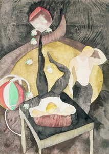 Two Acrobat Jonglører, 1916 (wc på papir) af Charles Demuth