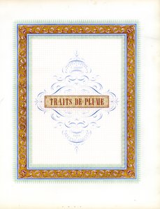 Dekorativ titelside til pennestrøg (print)