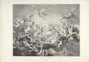 Phaeton som Apollo Malerierne af Charles le Brun og Eustache Le Sueur, som er i (...) præsident Lamberts hus (serietitel) af Charles Dupuis