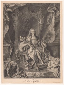 Portræt af Louis XV af Frankrig af Charles Dupuis