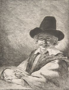 Portræt af siddende mand i hat, 1782. af Charles Echard