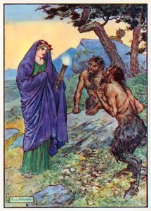 Ceres spørger efter sin datter (farvelitografi) af Charles Edmund (after) Brock