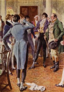 Illustration til The Amateur Gentleman af Jeffery Farnol (farve litho)