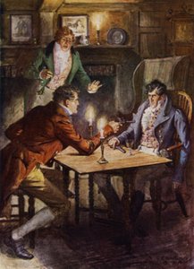 Illustration til The Amateur Gentleman af Jeffery Farnol (farve litho)